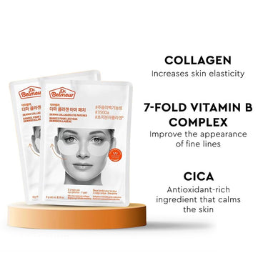 The Face Shop Dr.Belmeur Derma Collagen Eye Patches, Dermatologically Tested Hydrogel Eye Patches, Cooling Under Eye Mask, 1 Count